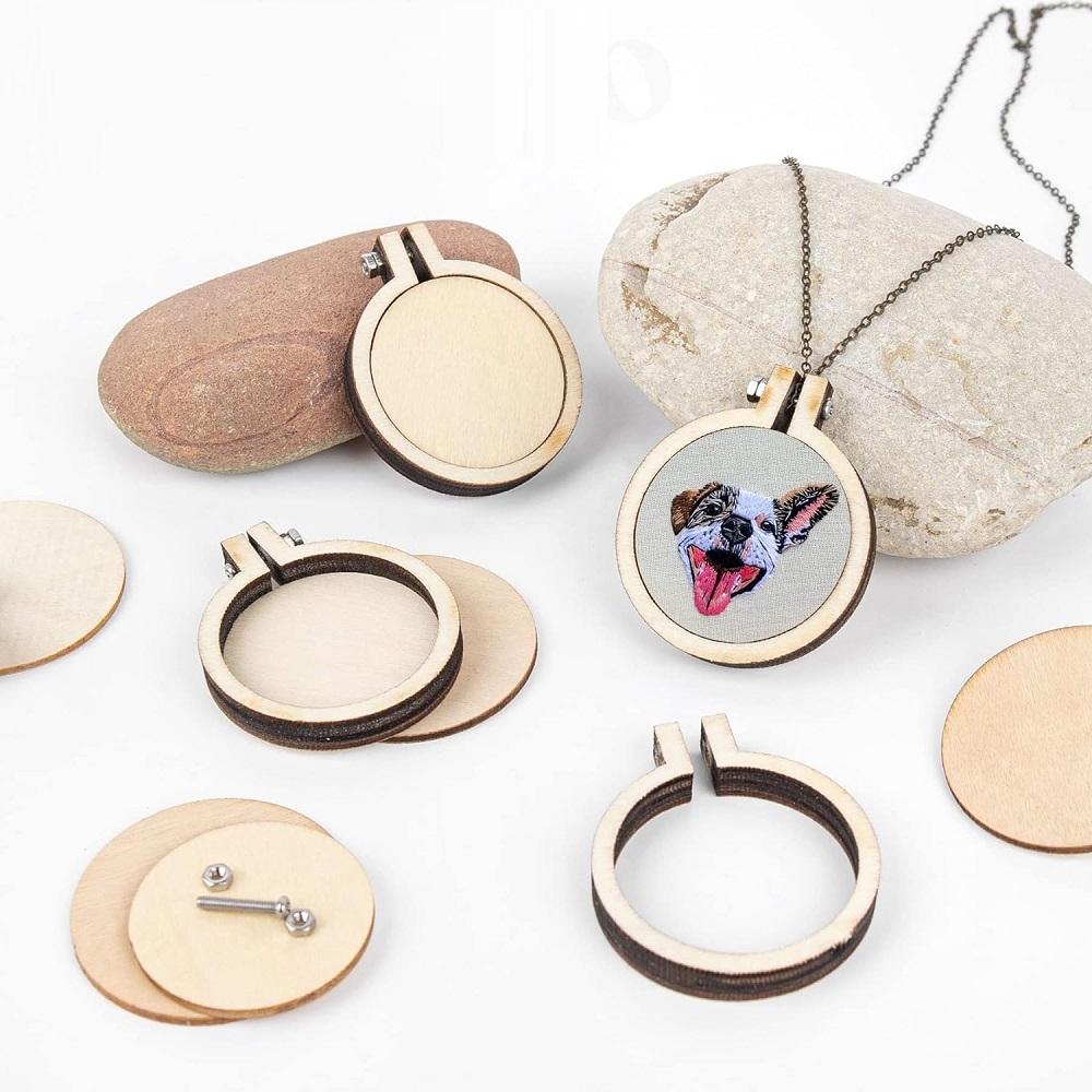 10 шт. мини-обруч для вышивки, – обзор и цена Wood Ring Blank